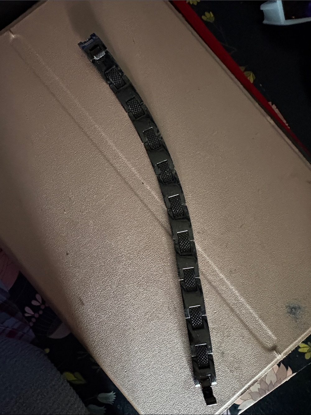 Men's Black Link Bracelet - Unbranded